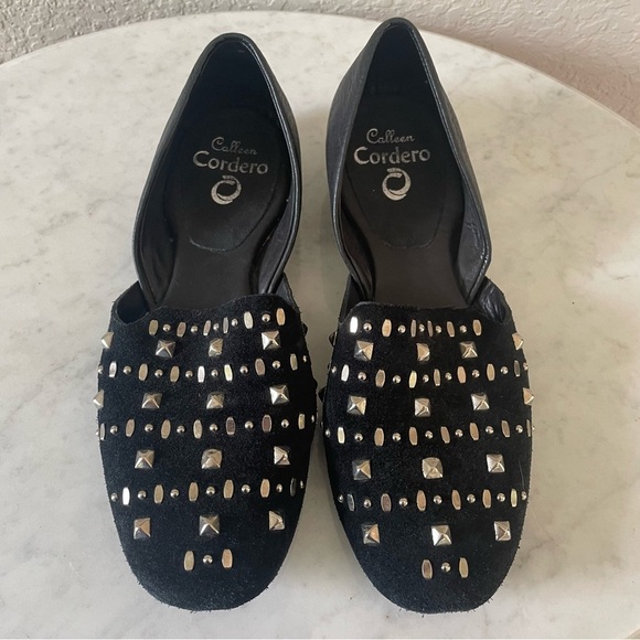 Calleen Cordero Studded Leather Flats - Picture 2 of 7